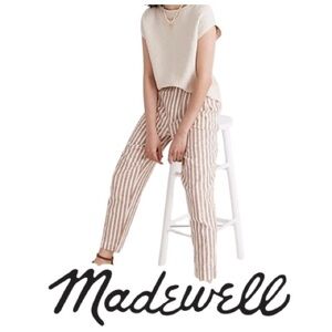 Madewell | Linen-Cotton Track Trousers in Stripe